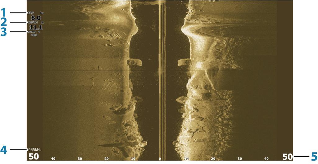 9 StructureScan StructureScan utilizza le alte frequenze per produrre un'immagine ad alta risoluzione di qualità fotografica del fondo marino.