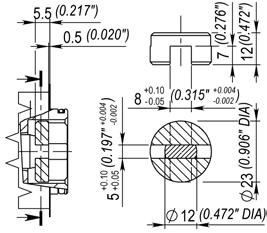 ALBERI SHAFTS T80 T50 D60 CONICITÀ 1:8 TAPER 1:8 Coppia max trasmissibile 28 Nm Max torque 28 Nm CONICITÀ 1:5 TAPER 1:5 Coppia max trasmissibile 33 Nm Max torque 33 Nm DIN Z6 DIN Z6 Coppia max