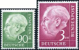 .. 35 - Germania Occidentale - 1950 - J. S. Bach, n 7/8. Cat. 120 (U)... 25 - Germania Occidentale - 1954 - Presidente Heuss, n 62A/72B. C/Biondi. Cat. 350 (**) (f).