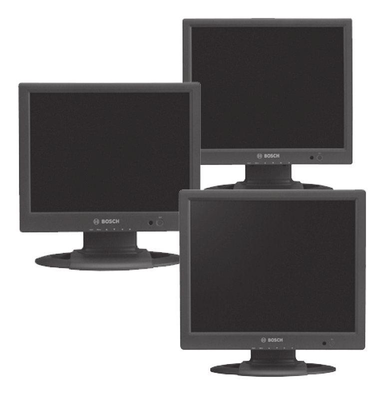 TVCC UML-1x1 monitor a schermo piatto LCD per uso generico da 15", 17" e 19" UML-1x1 monitor a schermo piatto LCD per uso generico da 15", 17" e 19" Supporta l'alta risoluzione da 500 linee TV, fino
