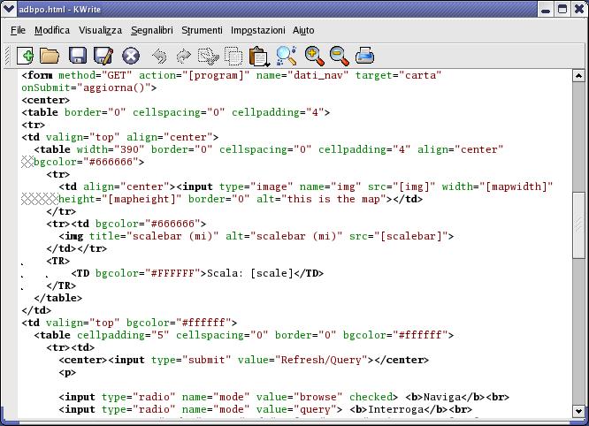 template file struttura base per la generazione delle pagine dinamiche normale codice HTML + definizione delle variabili : [nome variabile] MapServer CGI genererà le