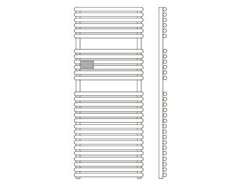 25 mm<d<33 mm BRR1-23 H=22 mm, W= 35mm, Screw M4-30 Heated towel rail Termoarredo- Scaldasalviette 34