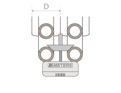 tubolar -Tubolare H <1200 mm D=45/46 mm BRR1-32 H=22 mm, W= 43mm, Screw M4-30 Tubolar - Tubolare H >1200 mm D=45/46 mm