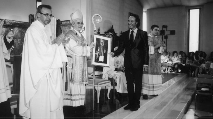 Stefano alla presenza del Vescovo di Piacenza S. Ecc.