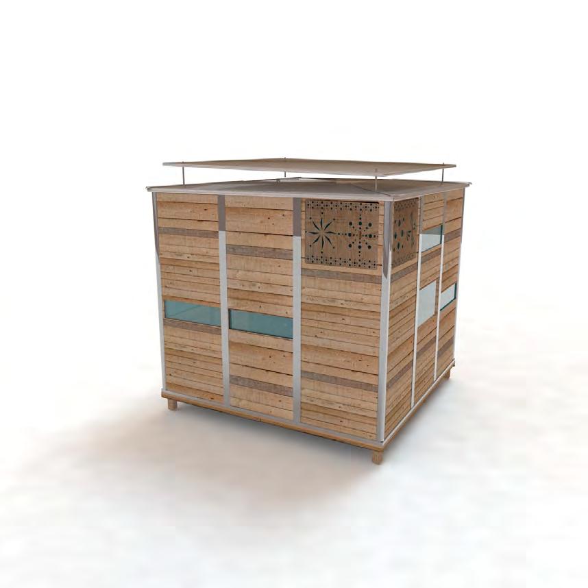 dall apertura del tetto. può essere realizzata interamente in legno.