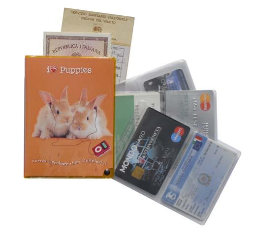 20064004 024 12 cards 8,5x5,5 2 documenti 8x12 PVC Personalizzazione 24 pz Cod.