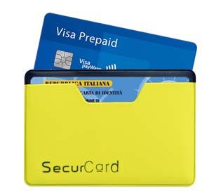 Clear trasparente (retro) Securcard PEGASUS custodia porta cards (apertura lato