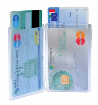 20051160 100 2 cards 8,5x5,5 PVC Transcolor Colori assortiti: 165 neutro 166 rosso 167 azzurro 168 verde 169