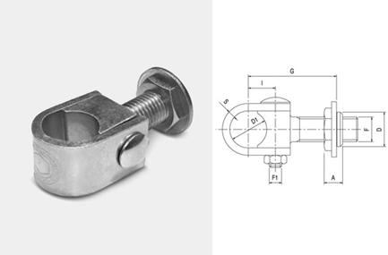 la lubrificazione. Dao mobile per la regolazione fine el cancello opo il montaggio. Fissaggio tramite fascia in acciaio zincato smontabile. D1. F F1 G min/max I.