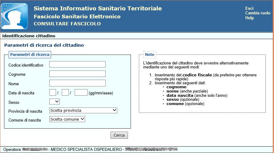 4.4 Fascicolo Sanitario Elettronico La componente Fascicolo Sanitario Elettronico (FSE) mette a disposizione dell utente la possibilità di consultare il FSE dell'assistito.