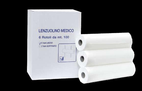 21 LENZUOLINI MEDICI 3002-3003 Lenzuolino medico pura cellulosa, 2 veli