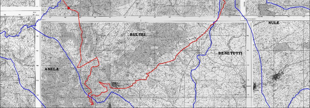 Infetta Selvatico Bultei: L areale, di 103,9 Kmq, comprende la maggior parte del Comune di Bultei e la parte meridionale del comune di Pattada.