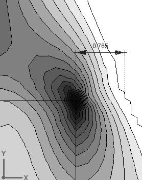 40 Diametro della superficie interna della sezione verificata, convertita in una circonferenza di uguale superficie b = A 4 π = 647'300 4 = 908 mm π Eccentricità tra la