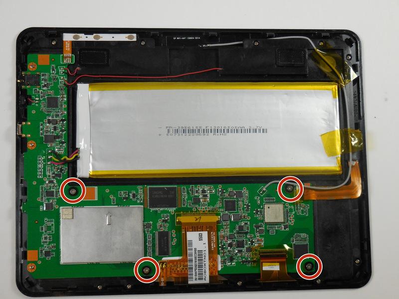 Passo 8 Svitare le quattro viti e rondelle con un cacciavite dimensioni ph 00.