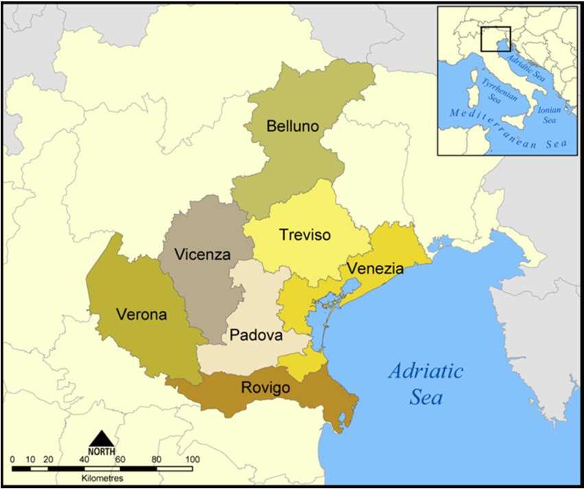 Verona Vicenza Padova ESTENSIONE DELL INQUINAMENTO Il plume inquinante ha superato