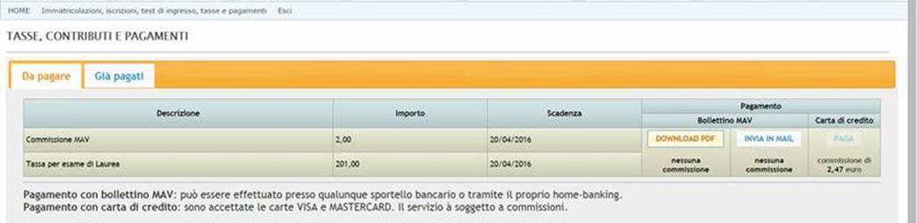 Scarica, infine, il Mav (in formato PDF) presente nel menù : TASSE, CONTRIBUTI E PAGAMENTI. ATTENZIONE: Concedere l autorizzazione al download dei dati I.S.E.E. non significa aver prodotto la certificazione I.