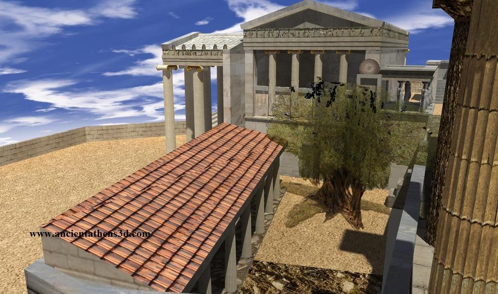 Questo tempio era considerato il luogo più sacro ad Atene: qui si veneravano Atena, Poseidone, Efesto oltre agli eroi semidivini e ai re mitici: Cecrope ed Eretteo.