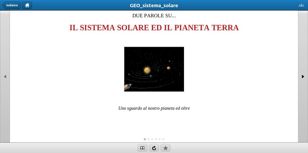 Selezionando la lezione sarà possibile visualizzarne il contenuto: Per scorrere le varie schermate che compongono ciascuna lezione sarà sufficiente