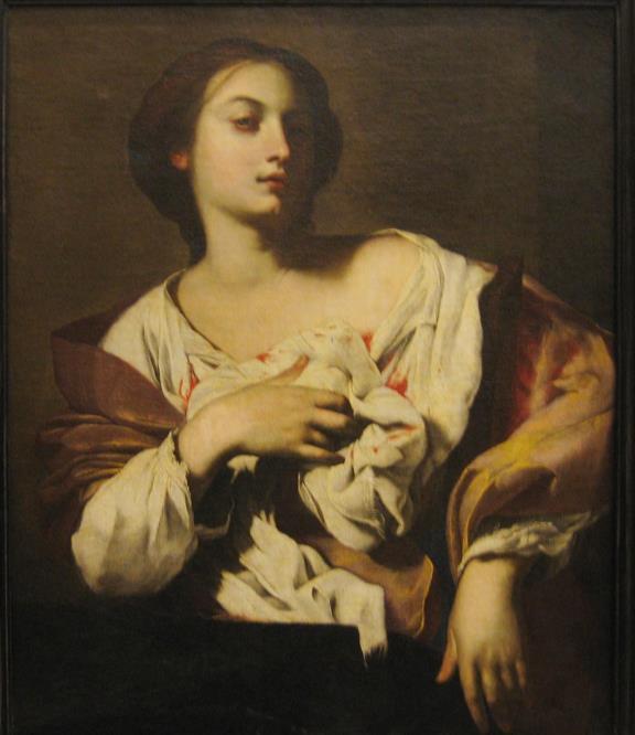 Francesco Guarino Sant Agata olio su tela cm 87 x 72 inv.