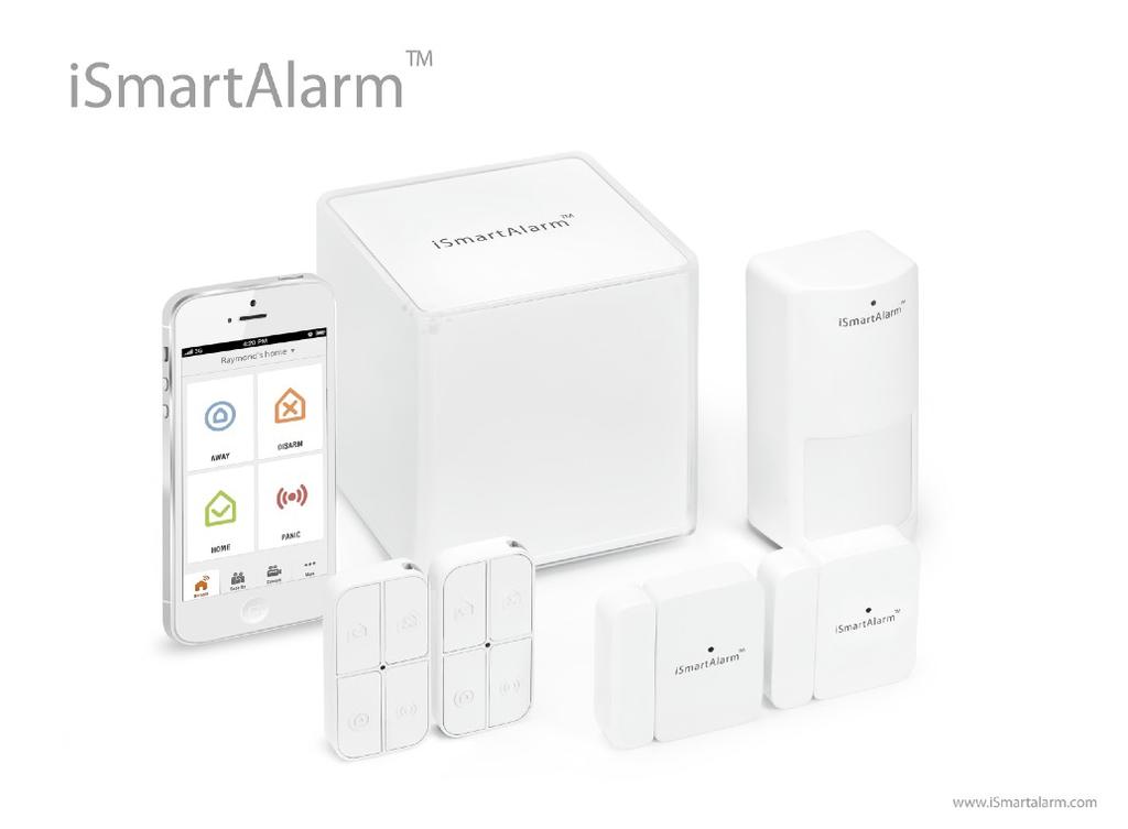 ismart Alarm Package ismartalarm è un sistema di sicurezza wireless che può essere controllato a distanza da smartphone.