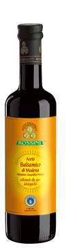 0568 250 ml Aceto Balsamico di Modena IGP Rossini Galloncino Acidità 6% Rossini Balsamic Vinegar of Modena Galloncino Acidity 6% MODENACETI ROSSINI ORGANIC ORGANIC Cod.
