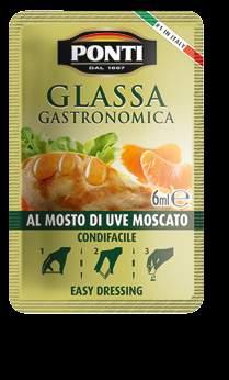 8916 M 6ml Glassa Gastronomica al Succo di Mela Monodose Ponti Porzione singola di Glassa Gastronomica al Succo di Mela