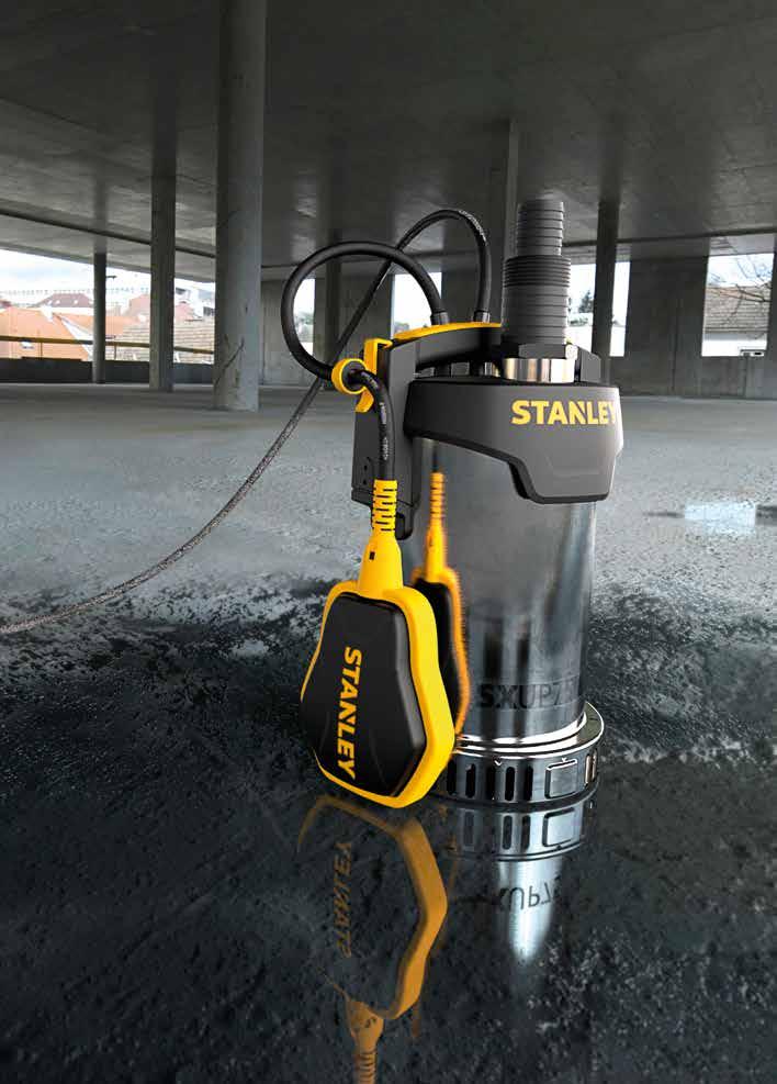 MADE TO LAST STANLEY offers a complete range of submersible water pumps: robust, built to last and suitable for pumping dirty