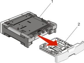 Configurazione della stampante aggiuntiva 22 ATTENZIONE - PERICOLO DI SCOSSE ELETTRICHE: se viene installato un cassetto opzionale dopo aver configurato la stampante, prima di continuare, spegnere la