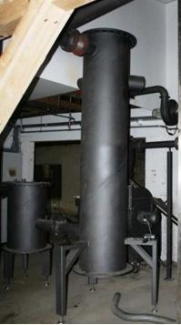Raffreddatore syngas scambiatore syngas/aria che raffredda il syngas fino ad una temperatura adatta all uso nel motore a gas; l aria di raffreddamento (ca.