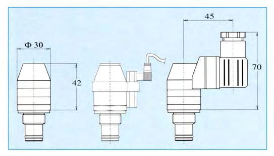 values : OMTI-F1 / VDI-F1 OMTI-FR1/ VDI-FR1 OMTI-G1/ VDI-G1 Indicatore visivo Indicatore visivo Indicatore visivo elettrico