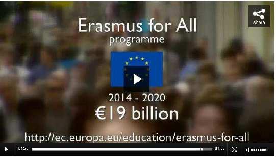 Erasmus per tutti: 5 milioni di potenziali beneficiari di finanziamenti UE "L'investimento nell'istruzione e nella formazione èil migliore che possiamo fare per il futuro dell'europa.