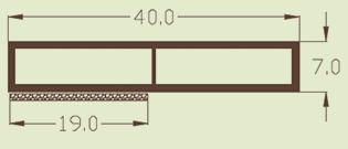 COPRIFILI IN PVC DESCRIZIONE DISEGNO RAL BIANCO 9016 / RAL AVORIO 9001 RIVESTIMENTO