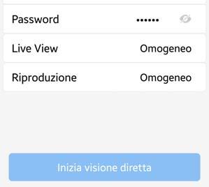 LIVE VIEW Puoi scegliere 3 modalità della gestione del flusso video: CHIARO: Massima qualità video, richiede molta banda; OMOGENEO: Privilegia la fluidità del video, consigliato via