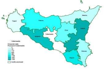 A conferma di quanto detto, la provincia di Caltanissetta risulta fortemente emissiva ed attrattiva nei confronti della provincia confinante di Agrigento con rispettivamente 1301 e