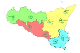 Scenario 5 Analizzando la tabella riportata per lo scenario 5 è possibile notare come i valori delle densità per le aggregazioni di province ed il sistema interprovinciale siano, in