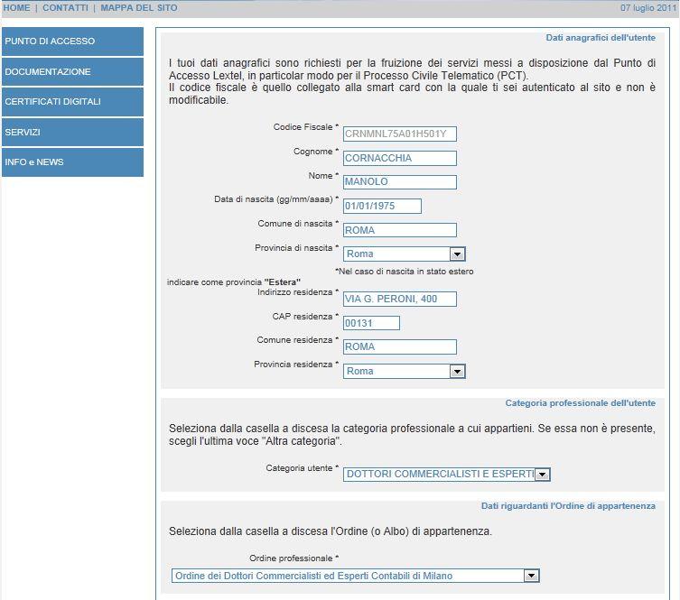 PdA collegamento e registrazione Per concludere la registrazione, dopo aver compilato il form online, sarà necessario - indicare l indirizzo della PEC che