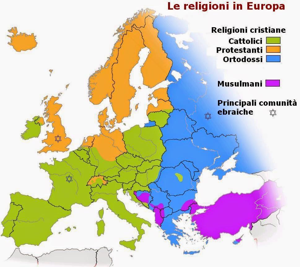 POPOLI E CULTURE Le distribuzione delle religioni in Europa ITINERARIO 2 1) Cosa mostra la cartina? 2) Quali gruppi appartengono alla religione cristiana? 3) Quale è il gruppo cristiano più diffuso?