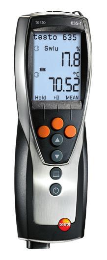 Dati tecnici testo 635-1 testo 635-1, termoigrometro con protocollo di collaudo e batteria 0560 6351 testo 635-2 testo 635-2, termoigrometro con memorizzazione dei valori ti, software per PC, cavo