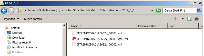 All interno del percorso è presente anche la fattura precedentemente creata e inviata (es. ITTRBMRC80A01A662V_0001.xml).