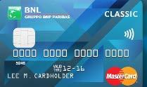 BNL Classic presenta importanti vantaggi: massima spendibilità in Italia e nel mondo grazie ai circuiti Visa e Mastercard; SMS Alert sul proprio cellulare come avviso per ogni transazione effettata,