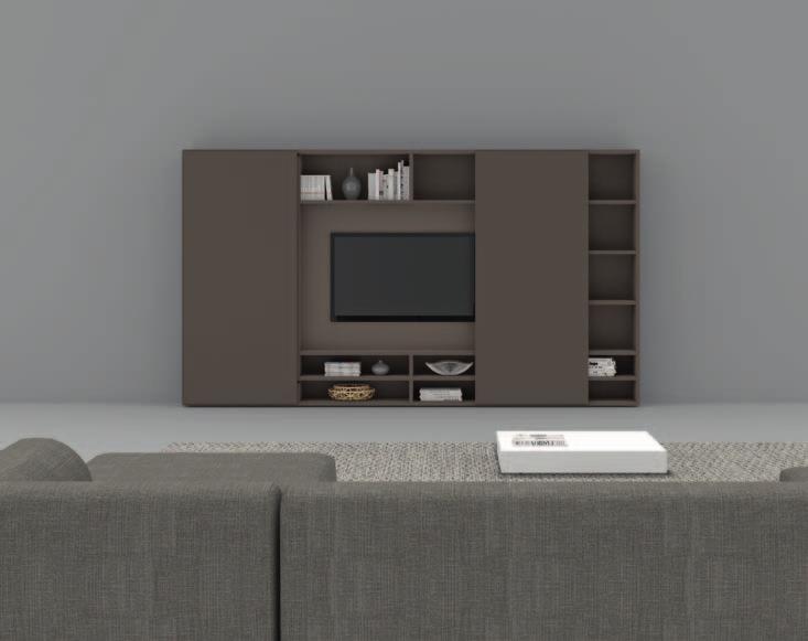 SP119 L/W 6 H 204 P/D 6 H 204 P/D SCORREVOLE LEGNO WOOD SLIDING DOOR L/W 90 H 200 SCHIENALE TV TV BACK PANEL L/W 177 H 117 COMPOSIZIONE SP119 L 6 H 204 P 6 CAPPUCCINO, DIVANO BOSTON,