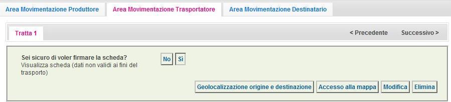 Selezionare l Area Movimentazione Trasportatore e premere il tasto Firma ; NOTA: Nella micro