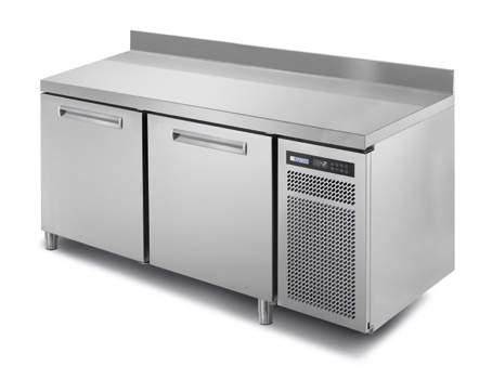 S/s AISI 304 pastry ventilated counters, 2 EN400600 doors, with R404a refrigerant (GWP3780).
