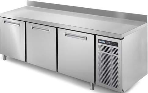 S/s AISI 304 pastry ventilated counters, 2, 3 or 4 EN400600 doors, with ecofriendly R290 refrigerant.