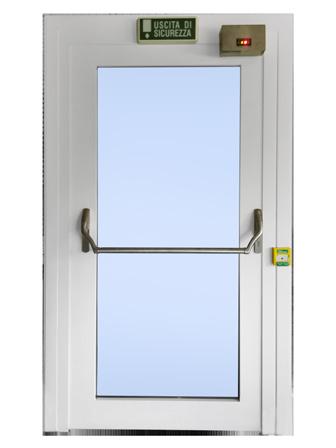 74/2000 Porta di sicurezza blindata certificata CE secondo UNI EN 14351-1 per uscite di emergenza (vie di fuga), con