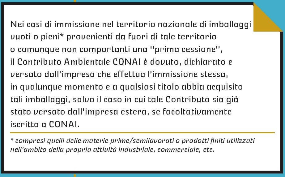 Il Contributo Ambientale immissione nel