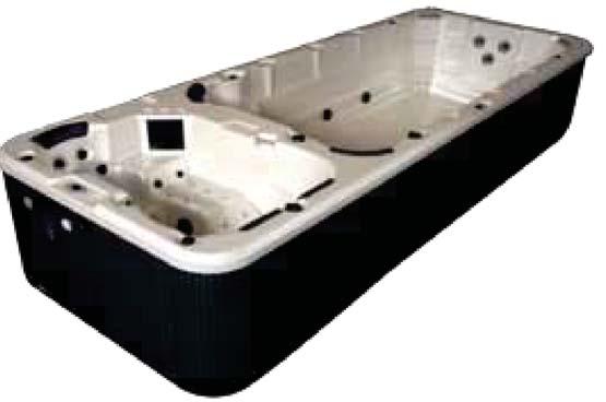 of water 7680 l - Dimensions: 5800x00x00 mm - 4 seats - bed - Blade of water - Digital