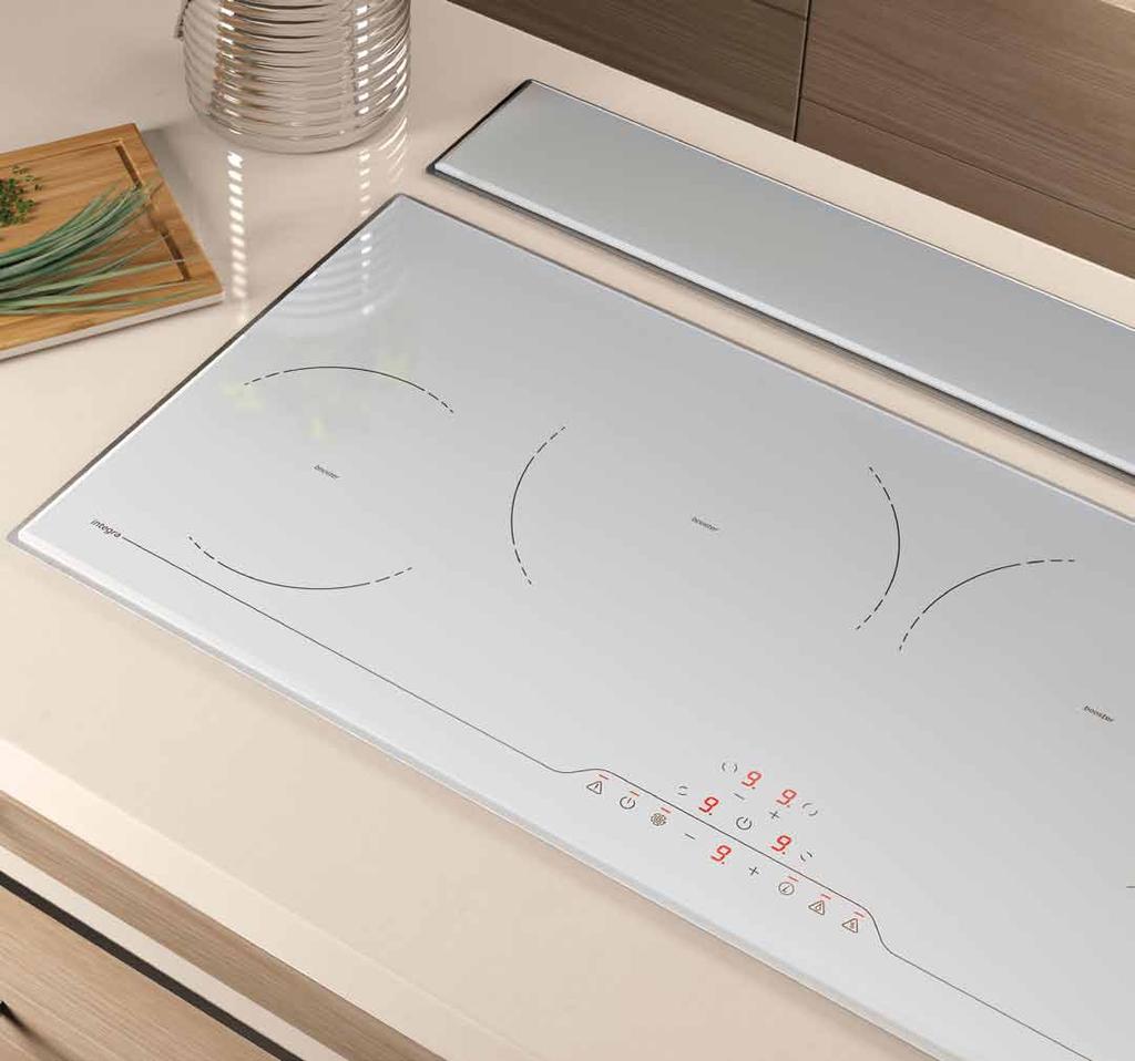 ENERGY FILTER CHANGE Integra INDUCTION Induction Cooktop DownDraft AXIAL AXIAL MOTORS PROGRESSIVE TOUCH Hobs: Power: 2xØ160 induction hobs 2xØ200 induction hobs 4 zones Touch control, 9 heating