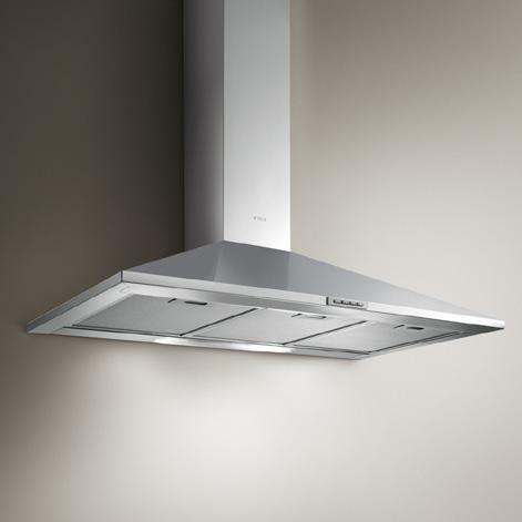 Finiture/ Colori Acciaio inox - Versione Aspirante - Comandi Pulsantiera meccanica 3V - Illuminazione Halo 2x20 W (3x20 W 120cm) - Portata IEC (m3/h) 175-368 - Livello Sonoro db(a) 46-63 -