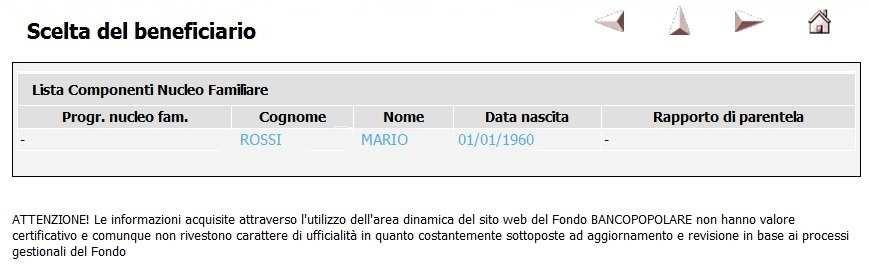 INSERIMENTO RICHIESTE DI RIMBORSO cliccare sul nominativo relativo al